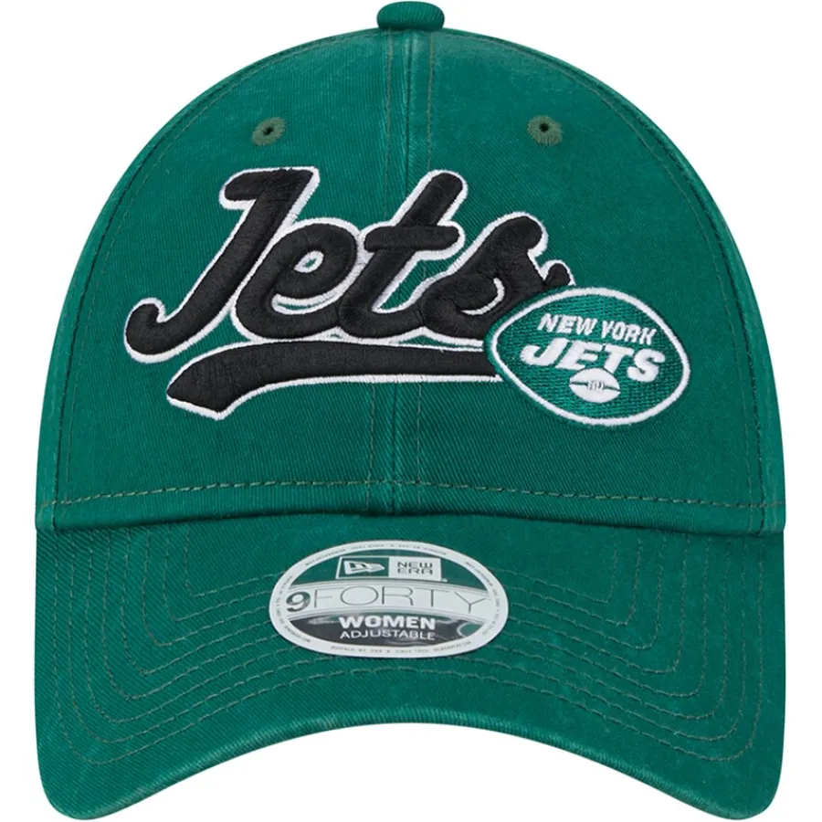 Women New York Jets Hats | Women^Women's New Era Green Cheer 9FORTY Adjustable Hat