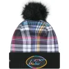 Women New York Jets Hats | Women^Women's New Era Black 2024 NFL Crucial Catch Cuffed Knit Hat With Pom