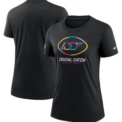 Women New York Jets T-Shirts | Women^Women's Nike Black 2024 NFL Crucial Catch Tri-Blend T-Shirt
