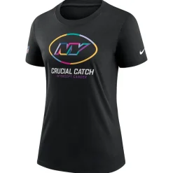 Women New York Jets T-Shirts | Women^Women's Nike Black 2024 NFL Crucial Catch Tri-Blend T-Shirt