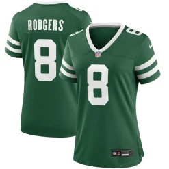 Women New York Jets Jerseys | Women^Women's Nike Aaron Rodgers Legacy Green Game Jersey