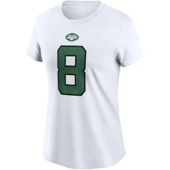Women New York Jets T-Shirts | Women^Women's Nike Aaron Rodgers White Player Name & Number T-Shirt