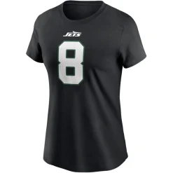 Women New York Jets T-Shirts | Women^Women's Nike Aaron Rodgers Black Name & Number T-Shirt