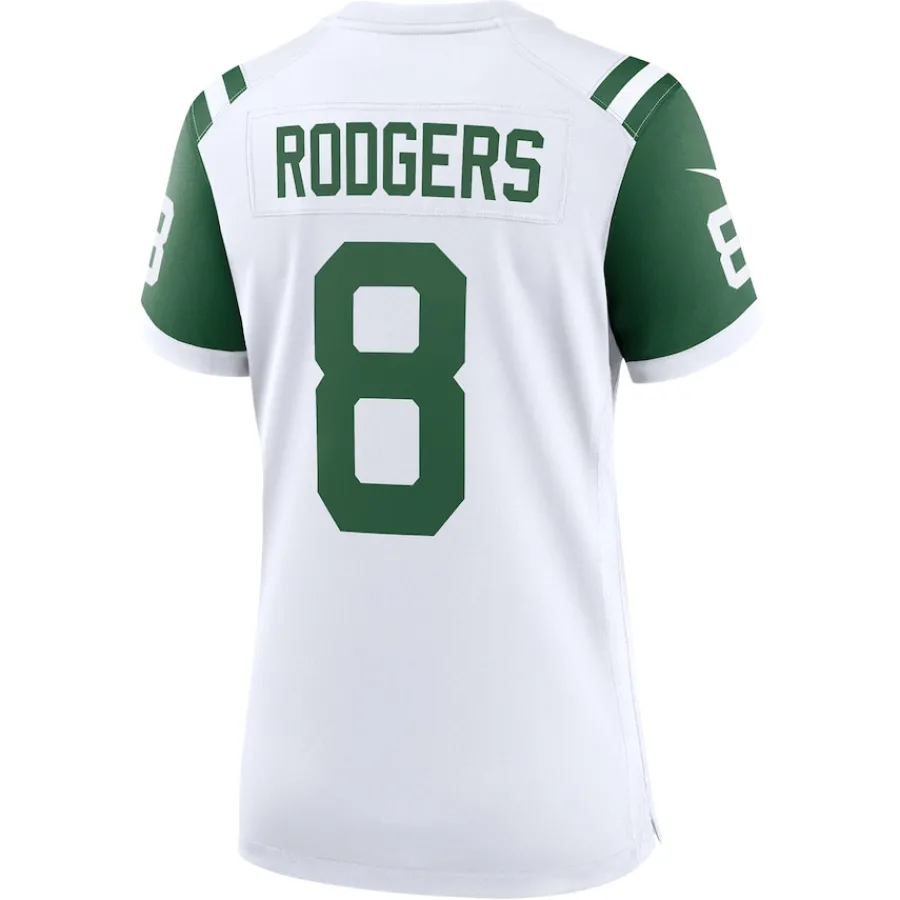 Women New York Jets Jerseys | Women^Women's Nike Aaron Rodgers White Classic Alternate Game Jersey