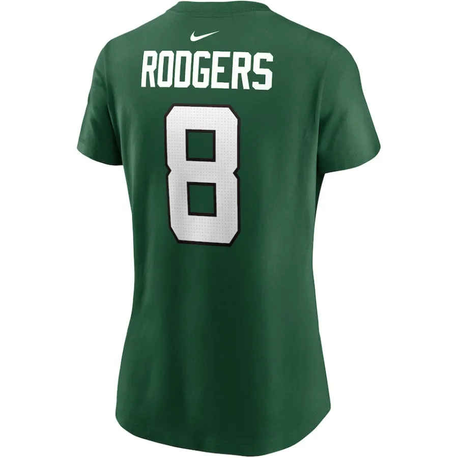 Women New York Jets T-Shirts | Women^Women's Nike Aaron Rodgers Green Player Name & Number T-Shirt
