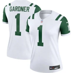 Women New York Jets Jerseys | Women^Women's Nike Ahmad Sauce Gardner Classic Alternate White Alternate Legend Player Performance Top