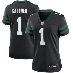 Women New York Jets Jerseys | Women^Women's Nike Ahmad Sauce Gardner Legacy Black Alternate Game Jersey