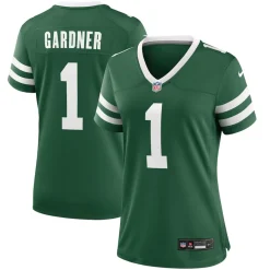 Women New York Jets Jerseys | Women^Women's Nike Ahmad Sauce Gardner Legacy Green Game Jersey
