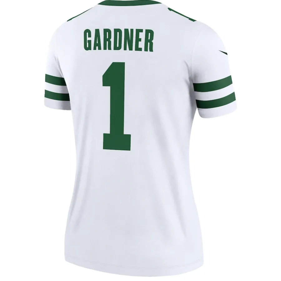 Women New York Jets Jerseys | Women^Women's Nike Ahmad Sauce Gardner Legacy White Legend Player Performance Top