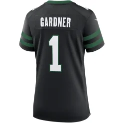Women New York Jets Jerseys | Women^Women's Nike Ahmad Sauce Gardner Legacy Black Alternate Game Jersey