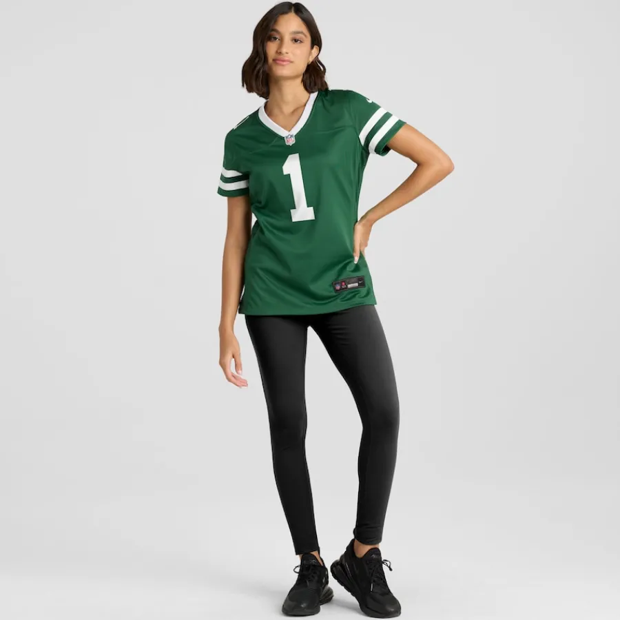 Women New York Jets Jerseys | Women^Women's Nike Ahmad Sauce Gardner Legacy Green Game Jersey