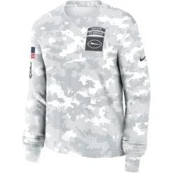 Women New York Jets T-Shirts | Women^Women's Nike Arctic Camo 2024 Salute To Service Long Sleeve T-Shirt