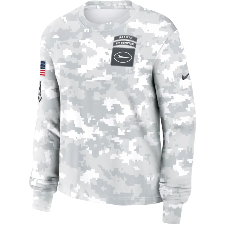 Women New York Jets T-Shirts | Women^Women's Nike Arctic Camo 2024 Salute To Service Long Sleeve T-Shirt