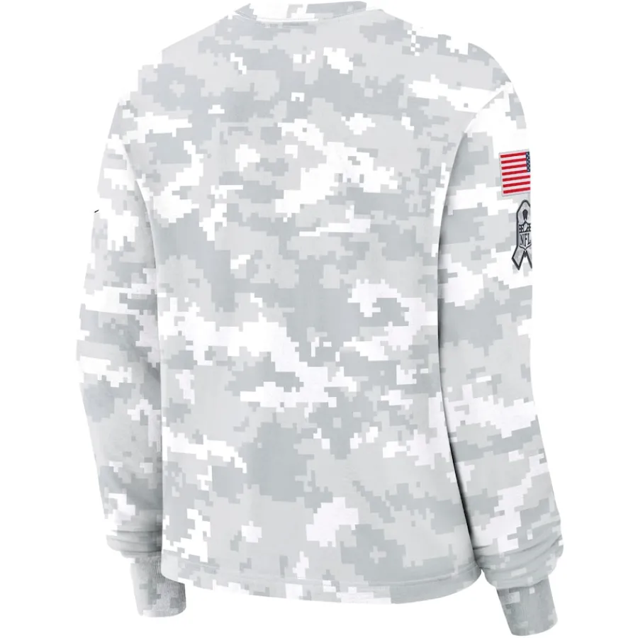 Women New York Jets T-Shirts | Women^Women's Nike Arctic Camo 2024 Salute To Service Long Sleeve T-Shirt