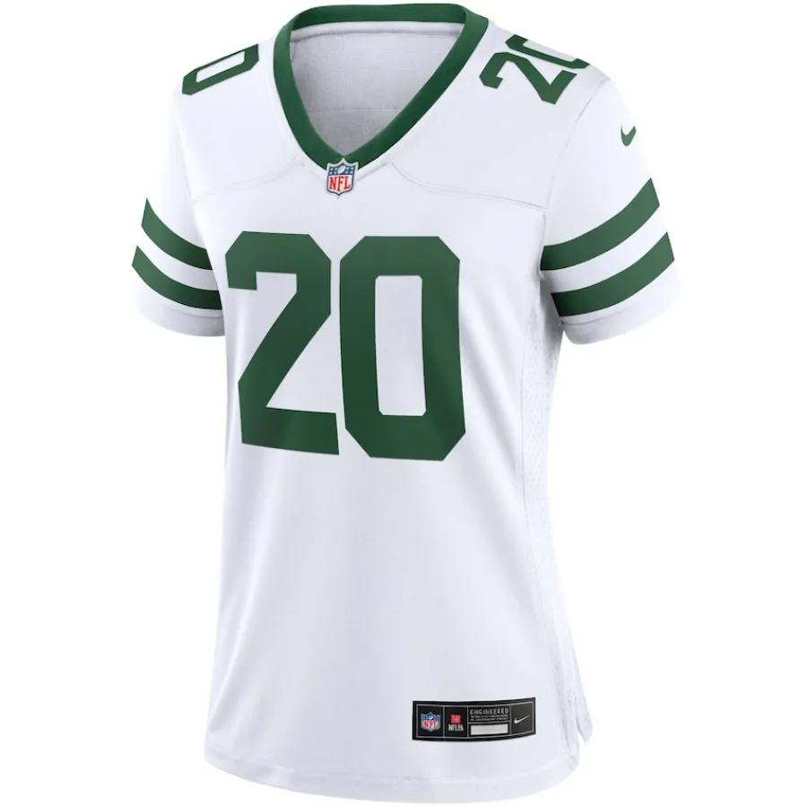 Women New York Jets Jerseys | Women^Women's Nike Breece Hall Legacy White Game Jersey