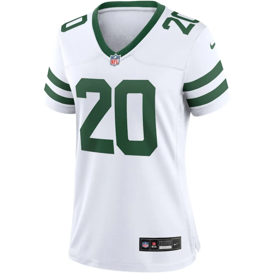Women New York Jets Jerseys | Women^Women's Nike Breece Hall Legacy White Game Jersey