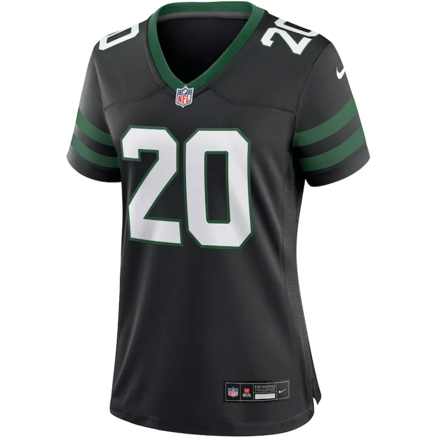 Women New York Jets Jerseys | Women^Women's Nike Breece Hall Legacy Black Alternate Game Jersey