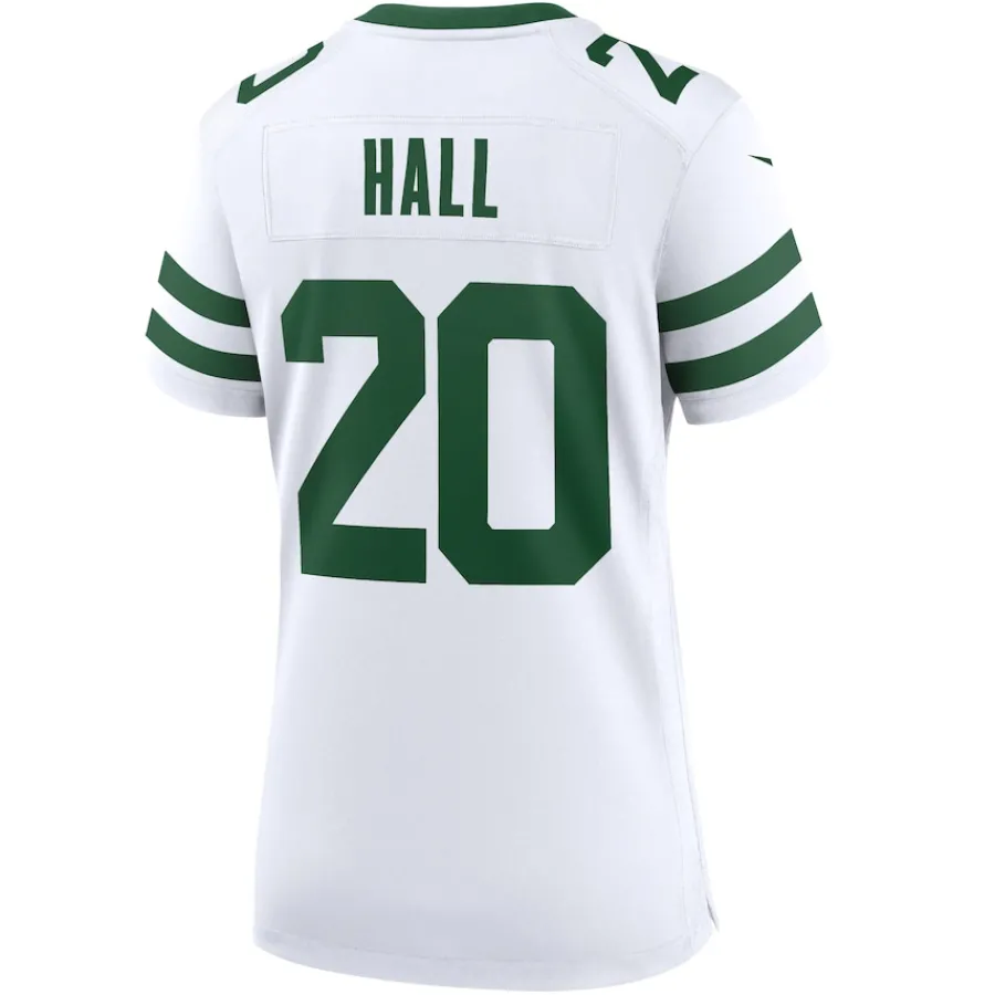 Women New York Jets Jerseys | Women^Women's Nike Breece Hall Legacy White Game Jersey