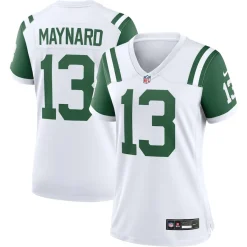 Women New York Jets Jerseys | Women^Women's Nike Don Maynard White Classic Alternate Retired Player Game Jersey