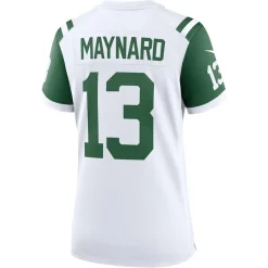 Women New York Jets Jerseys | Women^Women's Nike Don Maynard White Classic Alternate Retired Player Game Jersey