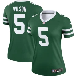 Women New York Jets Jerseys | Women^Women's Nike Garrett Wilson Legacy Green Legend Player Performance Top