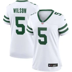 Women New York Jets Jerseys | Women^Women's Nike Garrett Wilson Legacy White Game Jersey