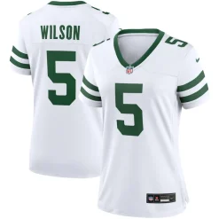 Women New York Jets Jerseys | Women^Women's Nike Garrett Wilson Legacy White Game Jersey