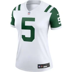 Women New York Jets Jerseys | Women^Women's Nike Garrett Wilson Classic Alternate White Alternate Legend Player Performance Top