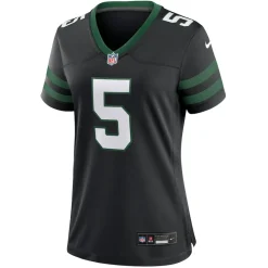 Women New York Jets Jerseys | Women^Women's Nike Garrett Wilson Legacy Black Alternate Game Jersey