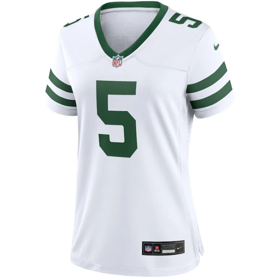 Women New York Jets Jerseys | Women^Women's Nike Garrett Wilson Legacy White Game Jersey