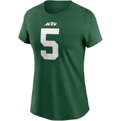 Women New York Jets T-Shirts | Women^Women's Nike Garrett Wilson Legacy Green Name & Number T-Shirt