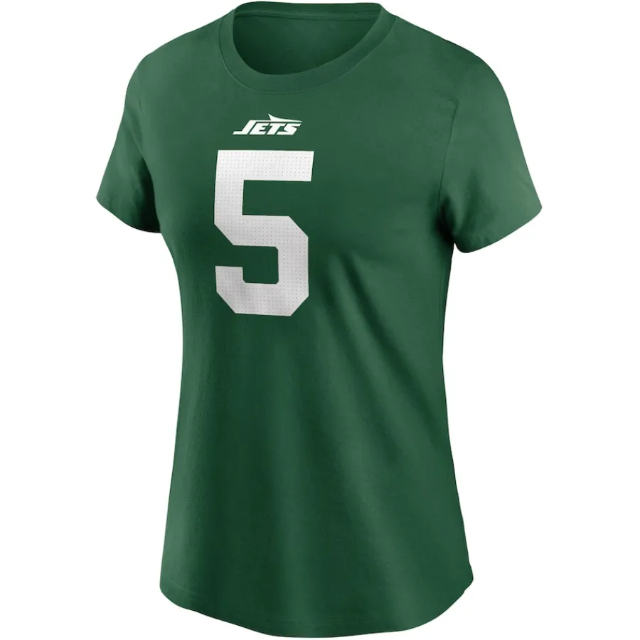Women New York Jets T-Shirts | Women^Women's Nike Garrett Wilson Legacy Green Name & Number T-Shirt