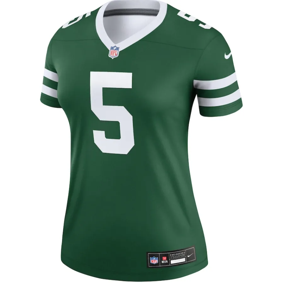 Women New York Jets Jerseys | Women^Women's Nike Garrett Wilson Legacy Green Legend Player Performance Top