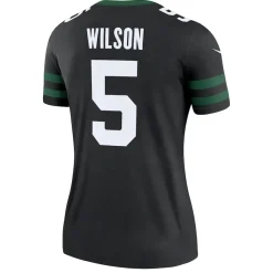 Women New York Jets Jerseys | Women^Women's Nike Garrett Wilson Legacy Black Alternate Legend Player Performance Top