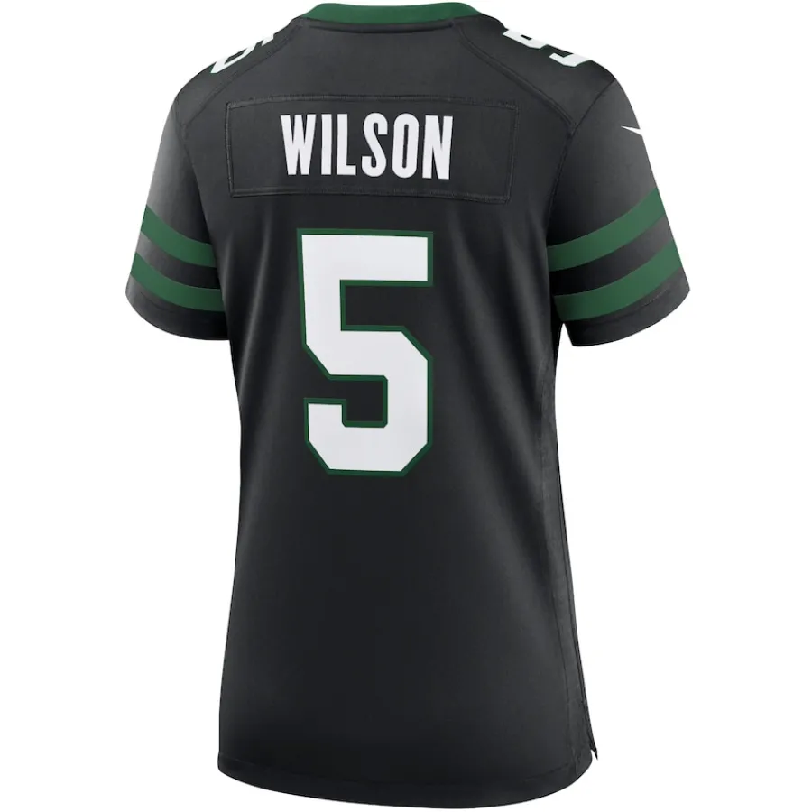 Women New York Jets Jerseys | Women^Women's Nike Garrett Wilson Legacy Black Alternate Game Jersey