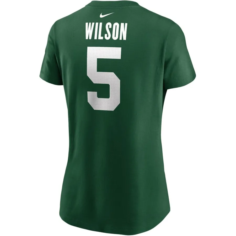 Women New York Jets T-Shirts | Women^Women's Nike Garrett Wilson Legacy Green Name & Number T-Shirt