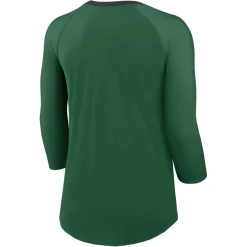 Women New York Jets T-Shirts | Women^Women's Nike Green Raglan 3/4 Sleeve T-Shirt