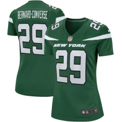 Women New York Jets Jerseys | Women^Women's Nike Jarrick Bernard Converse Gotham Green Game Jersey