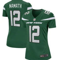 Women New York Jets Jerseys | Women^Women's Nike Joe Namath Gotham Green Game Retired Player Jersey