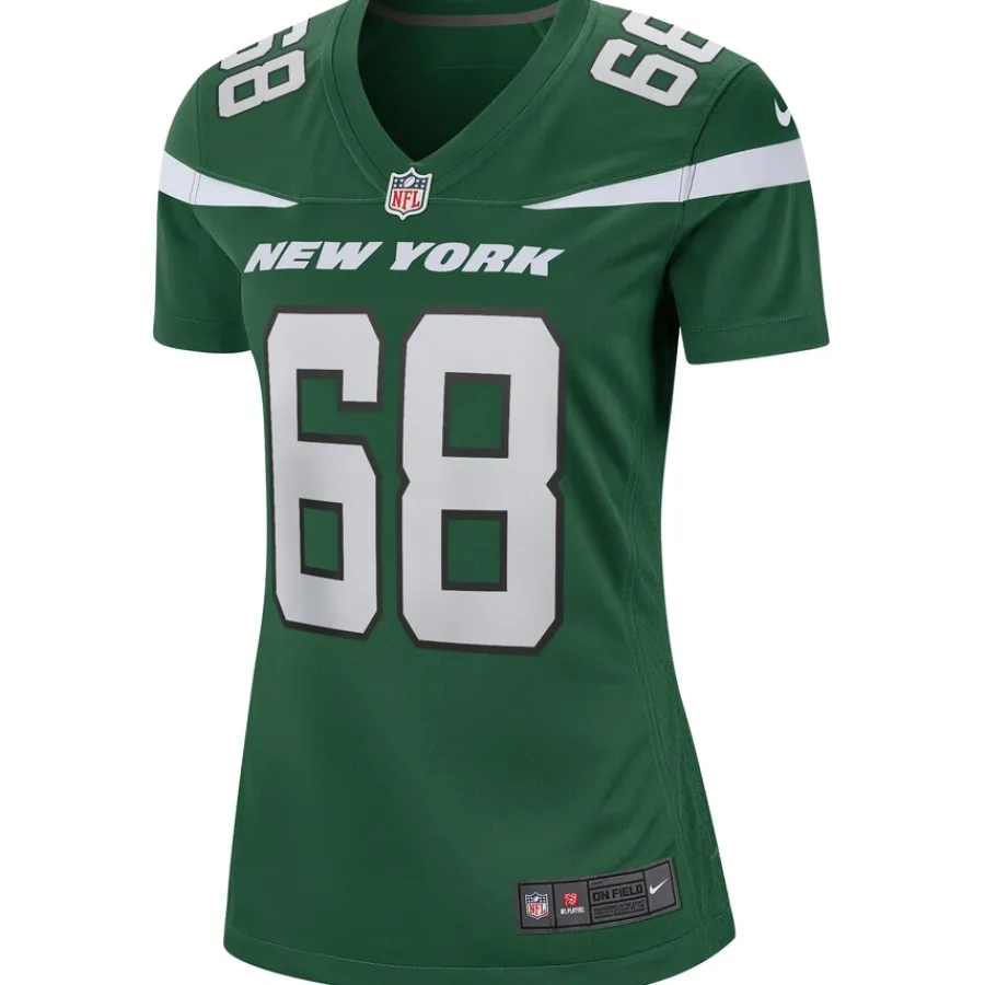 New York Jets Replica | Throwback^Women's Nike Kevin Mawae Gotham Green Game Retired Player Jersey