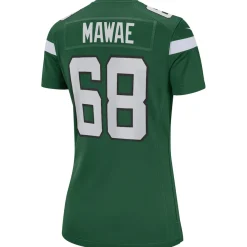 New York Jets Replica | Throwback^Women's Nike Kevin Mawae Gotham Green Game Retired Player Jersey
