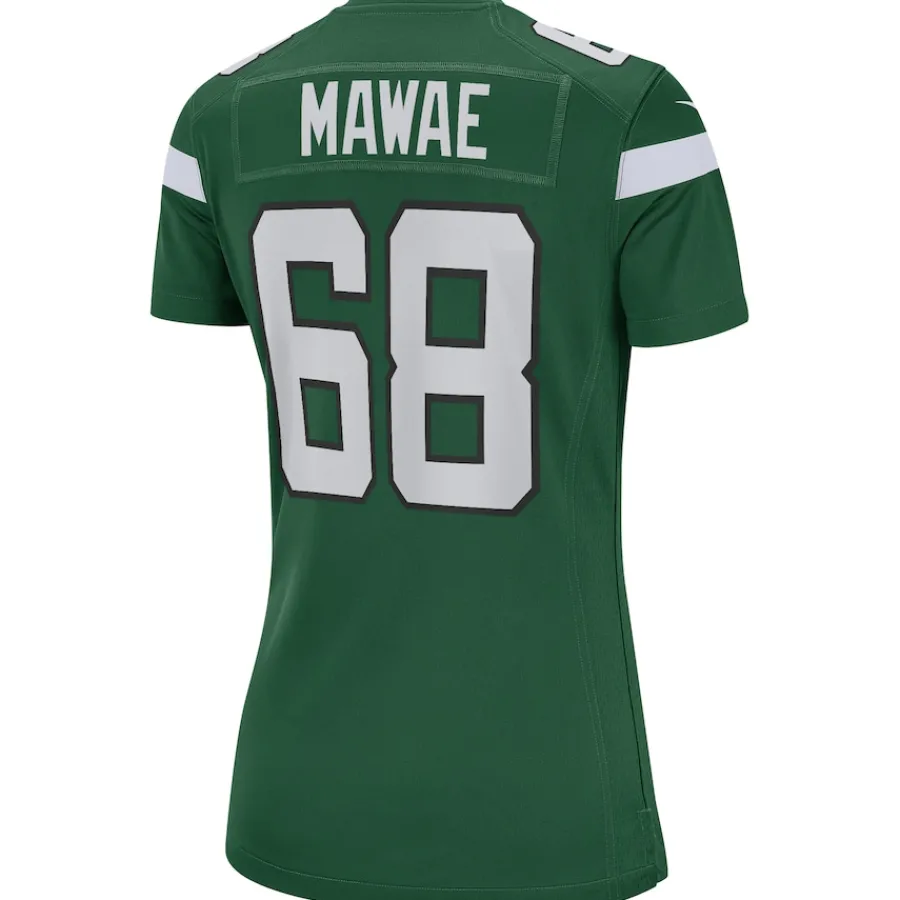 New York Jets Replica | Throwback^Women's Nike Kevin Mawae Gotham Green Game Retired Player Jersey