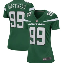 New York Jets Replica | Throwback^Women's Nike Mark Gastineau Gotham Green Game Retired Player Jersey
