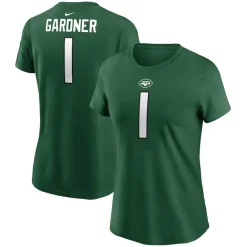 Women New York Jets T-Shirts | Women^Women's Nike Sauce Gardner Green Player Name & Number T-Shirt