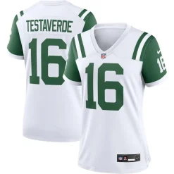 Women New York Jets Jerseys | Women^Women's Nike Vinny Testaverde White Classic Alternate Retired Player Game Jersey