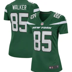 New York Jets Replica | Throwback^Women's Nike Wesley Walker Green Game Retired Player Jersey