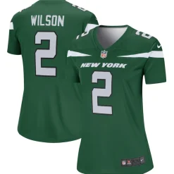 Women New York Jets Jerseys | Women^Women's Nike Zach Wilson Green Team Legend Player Performance Top