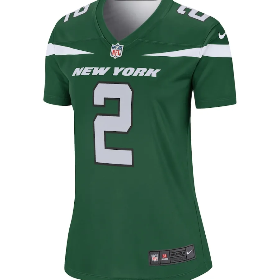 Women New York Jets Jerseys | Women^Women's Nike Zach Wilson Green Team Legend Player Performance Top