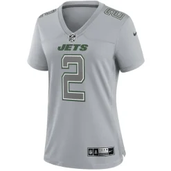 Women New York Jets Jerseys | Women^Women's Nike Zach Wilson Gray Atmosphere Fashion Game Jersey