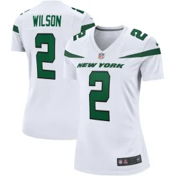 Women New York Jets Jerseys | Women^Women's Nike Zach Wilson White Player Jersey